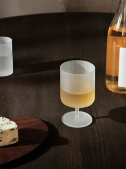 ferm LIVING Glasses<Ripple Wine Glasses - Set of 2 - Frosted White