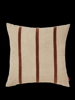 ferm LIVING Cushions<Senti Stripe Cushion - Linen/ Carob Brown
