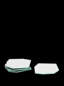 ferm LIVING Kitchen Tools And Utensils<Shard Coasters - Set of 4 - Mirror Clear