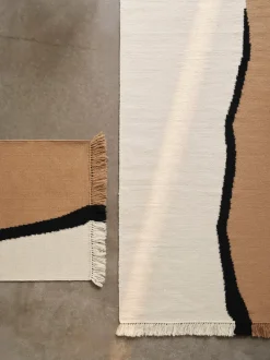 ferm LIVING Mats And Runners<Soil Kelim Runner - Dark Sand/Off-white Light Beige