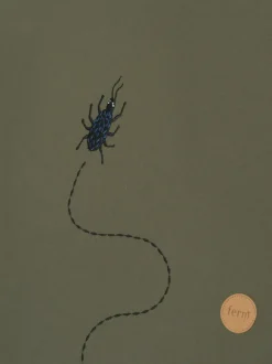 ferm LIVING Toys<Tent with Beetle Embroidery - Dark Olive