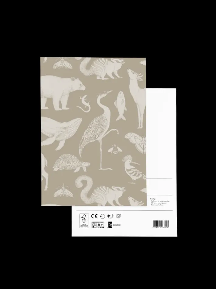 ferm LIVING Wallpaper Samples|Wallpaper<Wallpaper Sample - Katie Scott Animals - Sand