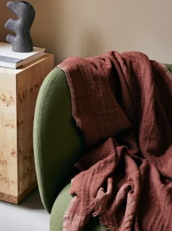ferm LIVING Bedding And Throws<Weaver Throw - Red Brown