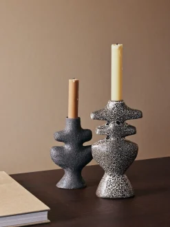 ferm LIVING Candleholders<Yara Candle Holder - Small - Rustic Iron Dark Grey
